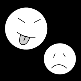 tongue: sticking out